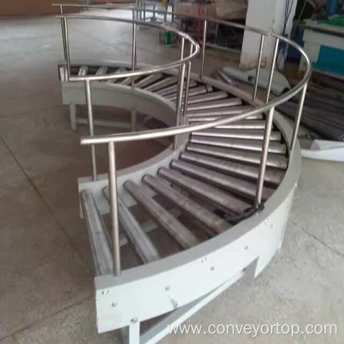 180 Degree Turning Gravity Roller Conveyor